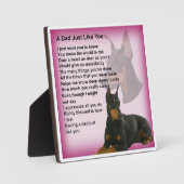 Vater Poem Plaque - Doberman Dog Design Fotoplatte (Vorderseite)