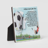 Vater Poem Plaque - Football Design Fotoplatte (Vorderseite)