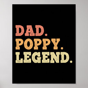 Vater Poppy Legend Retro Vintag Funny Legendary Poster