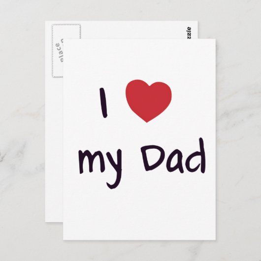 Vater Postkarte (Vorne/Hinten)