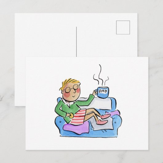 Vater Postkarte (Vorne/Hinten)