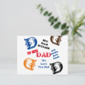 Vater Postkarte (Stehend Vorderseite)