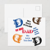 Vater Postkarte (Vorne/Hinten)