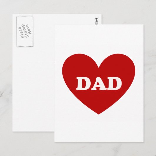 Vater Postkarte (Vorne/Hinten)