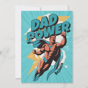 Vater Power Personalisiert Vatertagskarte Karte