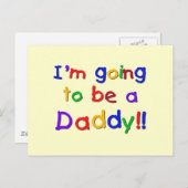 Vater-Primärfarben Postkarte (Vorne/Hinten)