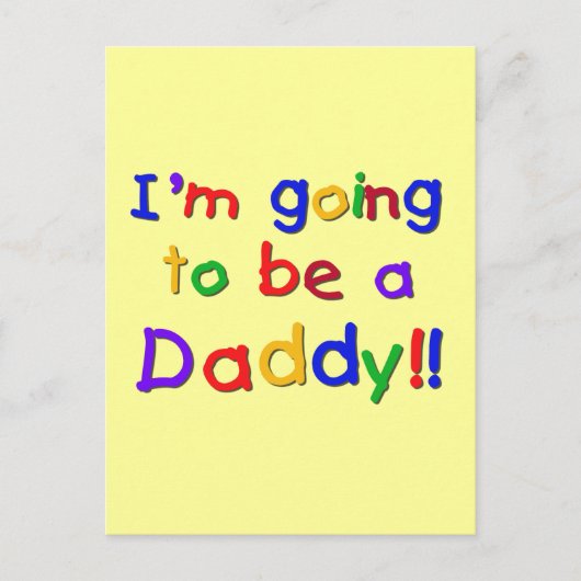 Vater-Primärfarben Postkarte (Vorderseite)