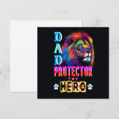 Vater Protector Helden Dankeskarte (Vorne/Hinten)