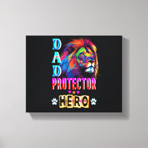Vater Protector Helden Leinwanddruck