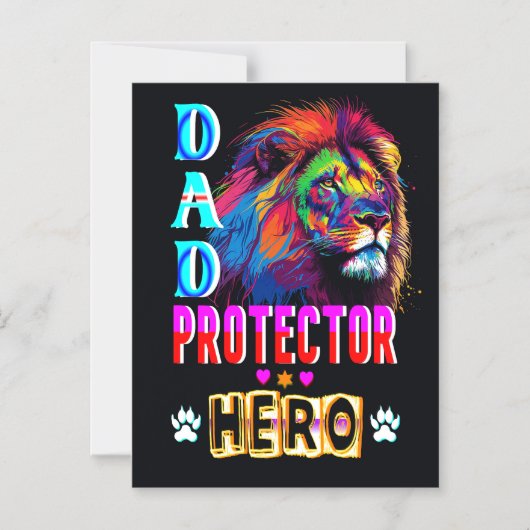Vater Protector Helden Magneteinladung (Vorderseite)
