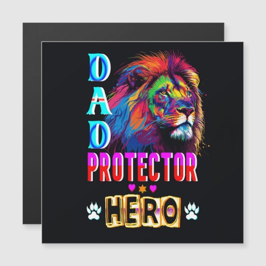 Vater Protector Helden Magneteinladung (Vorne/Hinten)