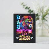 Vater Protector Helden Postkarte (Stehend Vorderseite)