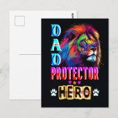 Vater Protector Helden Postkarte (Vorne/Hinten)
