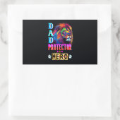 Vater Protector Helden Rechteckiger Aufkleber (Tasche)