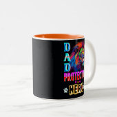 Vater Protector Helden Zweifarbige Tasse (VorderseiteRechts)