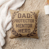 Vater: Protector, Mentor, Held: Gravur Kissen (Decke)