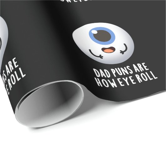 Vater Puns sind, wie Auge Roll Funny Eye Puck Dark Geschenkpapier (Rolleneckpunkt)