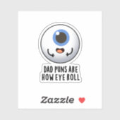 Vater Puns sind, wie die Augen drehen Funny Eye Pu Aufkleber (Blatt)