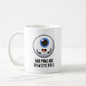 Vater Puns sind, wie die Augen drehen Funny Eye Pu Kaffeetasse (Links)