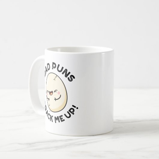 Vater Puns zerreißen mich in den sonnigen Eipuppen Kaffeetasse (Vorderseite Links)