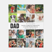 Vater Quote16 FotoCollage Moderne Typografie Fleecedecke (Vorderseite)