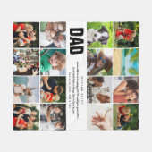 Vater Quote16 FotoCollage Moderne Typografie Fleecedecke (Vorderseite (Horizontal))