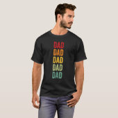 Vater Rainbow Text Vater farbig T-Shirt (Vorne ganz)