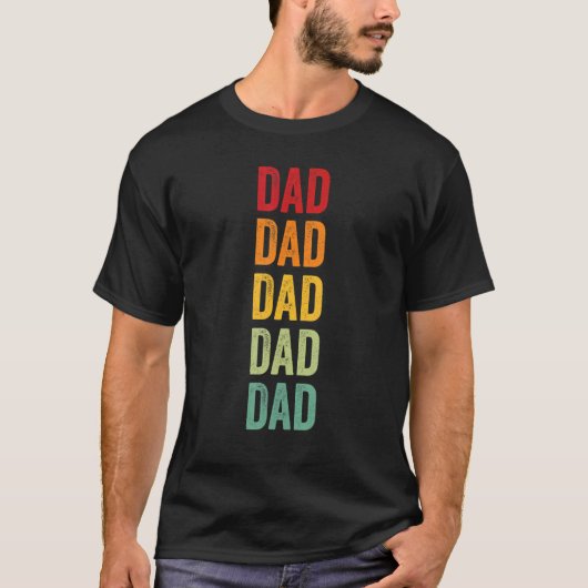 Vater Rainbow Text Vater farbig T-Shirt (Vorderseite)