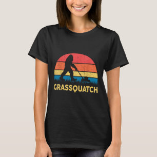 Vater Rasenmähen Grquatch Bigfoot Rasenmäher Gesch T-Shirt
