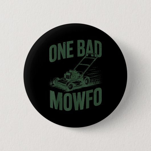 Vater Rasenschnitt Ein schlechter Mowfo-Rasenmäher Button (Vorderseite)