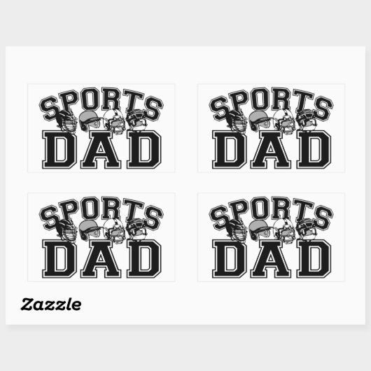 Vater Rechteckiger Aufkleber (Blatt)