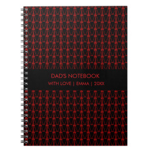 Vater, Red Coconut Trees Muster Weihnachten Notizblock