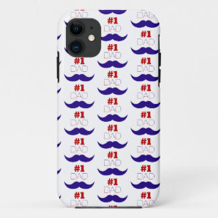 Vater Red White and Blue Mustache - Nummer eins iPhone 11 Hülle