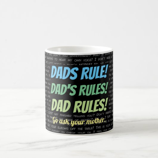 Vater Regel. Geh deine Mutter frag! Kaffeetasse (Mittel)