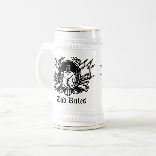 Vater-Regeln! Bierglas (Vorderseite Links)