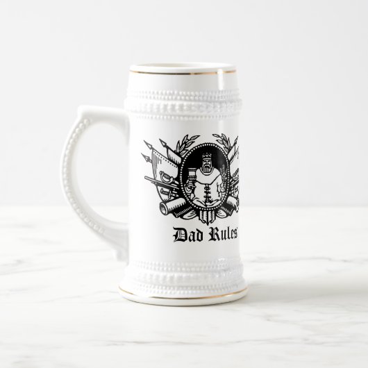 Vater-Regeln! Bierglas (Links)