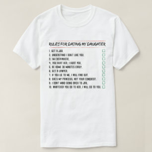Vater-Regeln für die Verabred der Checkliste für m T-Shirt