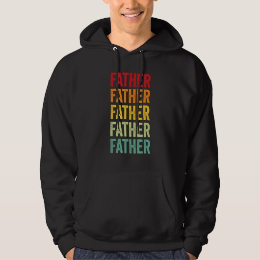 Vater Regenbogen Text Vater Farbige Hoodie (Vorderseite)