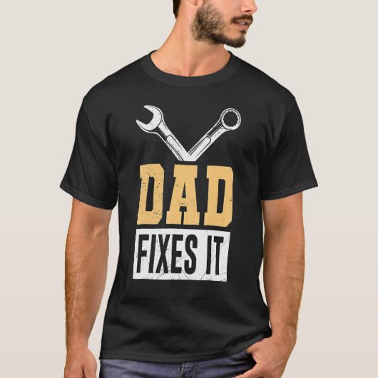 Vater repariert den Schraubendreher Hobbyist Papa  T-Shirt (Vorderseite)