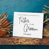 Vater reserviert Stuhl Gedenkstätte für Hochzeiten Fotoplatte (Seite)