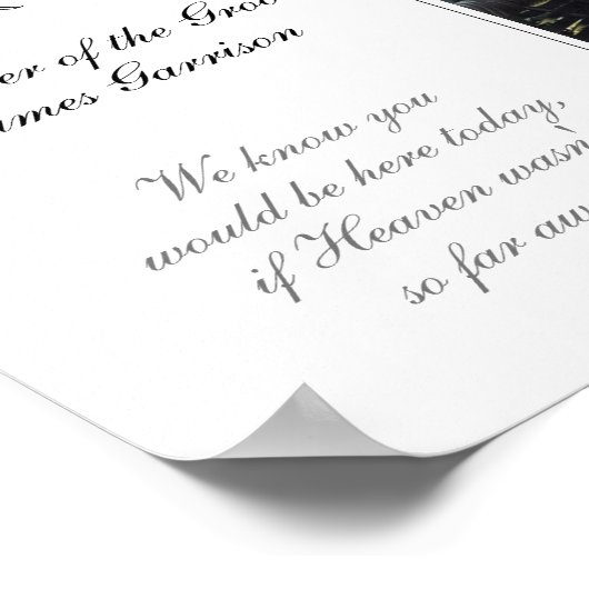 Vater reservierte Gedenkstätte Poster (Ecke)