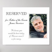 Vater reservierte Gedenkstätte Poster (Vorne)