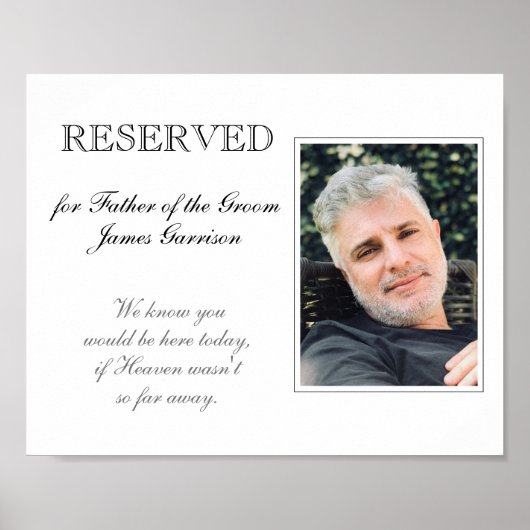 Vater reservierte Gedenkstätte Poster (Vorne)