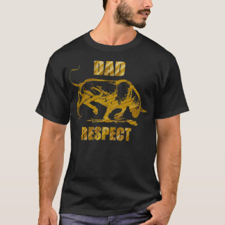Vater respektieren Bull Design T-Shirt