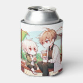 Vater Retreat - Chibi Vater & Kind kann kühler wer Dosenkühler (Kanne Vorderseite)