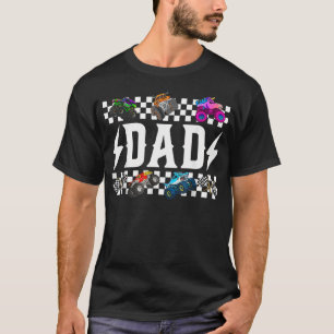 Vater Retro-Monstertruck-Familien-Crew-Geburtstag T-Shirt