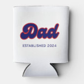 Vater Retrorot und blau, benutzerdefiniertes Jahr Dosenkühler (Vorderseite)