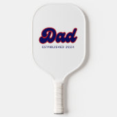 Vater Retrorot und blau, benutzerdefiniertes Jahr Pickleball Schläger (Vorderseite)