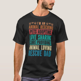 Vater retten Hunde Liebe gemeinsam mit Tier R T-Shirt