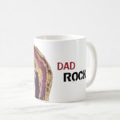 *~* VATER ROCKS Gold Glitzer Agate Stone Lapidary Kaffeetasse (VorderseiteRechts)